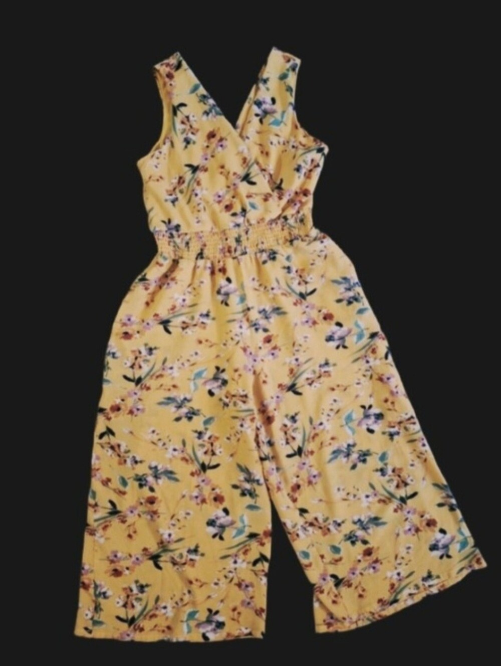ALYX Yellow Floral Wide-Leg Jumpsuit M